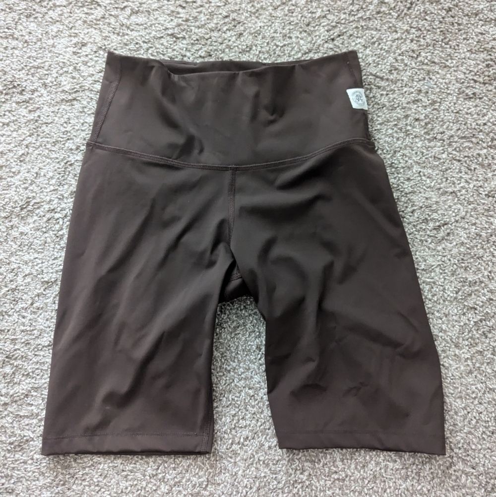 Reigning Champ Biker Shorts Chocolate Brown Athletic Shorts Size S - Picture 3 of 6